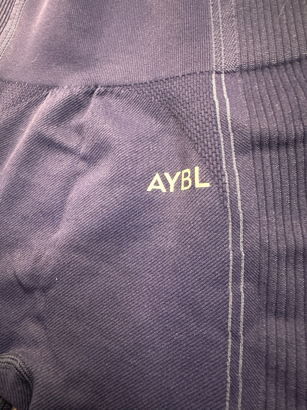 AYBL Navy Ribbed Shorts - Picture 2 of 4